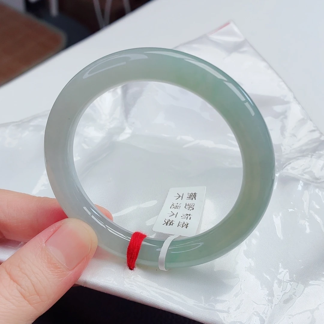 翡翠未镶嵌手镯2号-54圈口