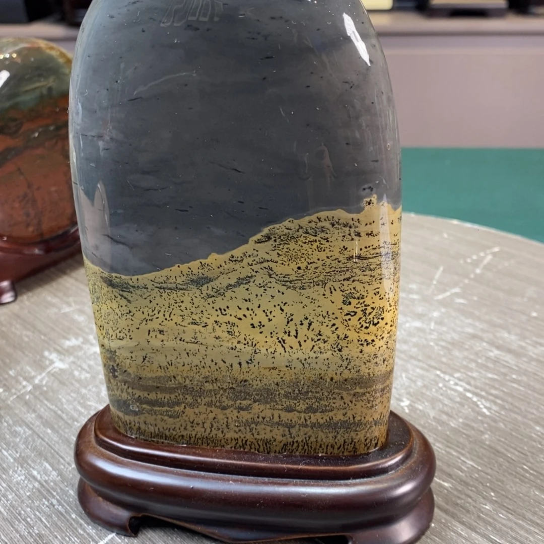 石材广西国画石草花石