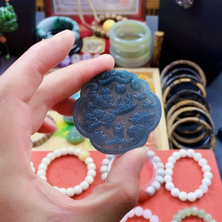 翡翠未镶嵌颈饰天然翡翠吊坠