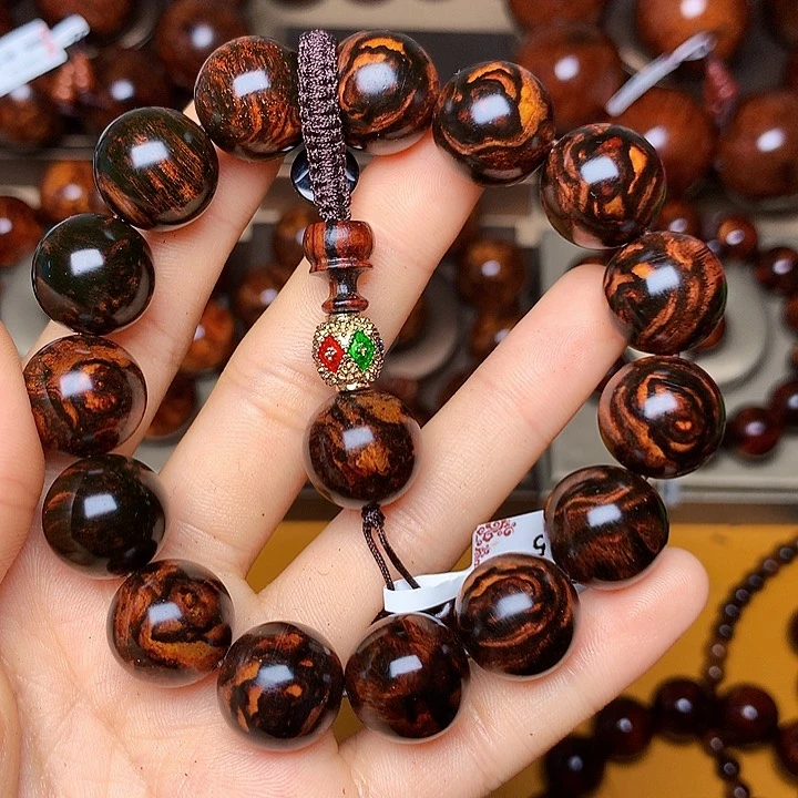 花梨木类手串/手链黄花梨风化料老挝花梨土埋料1.5