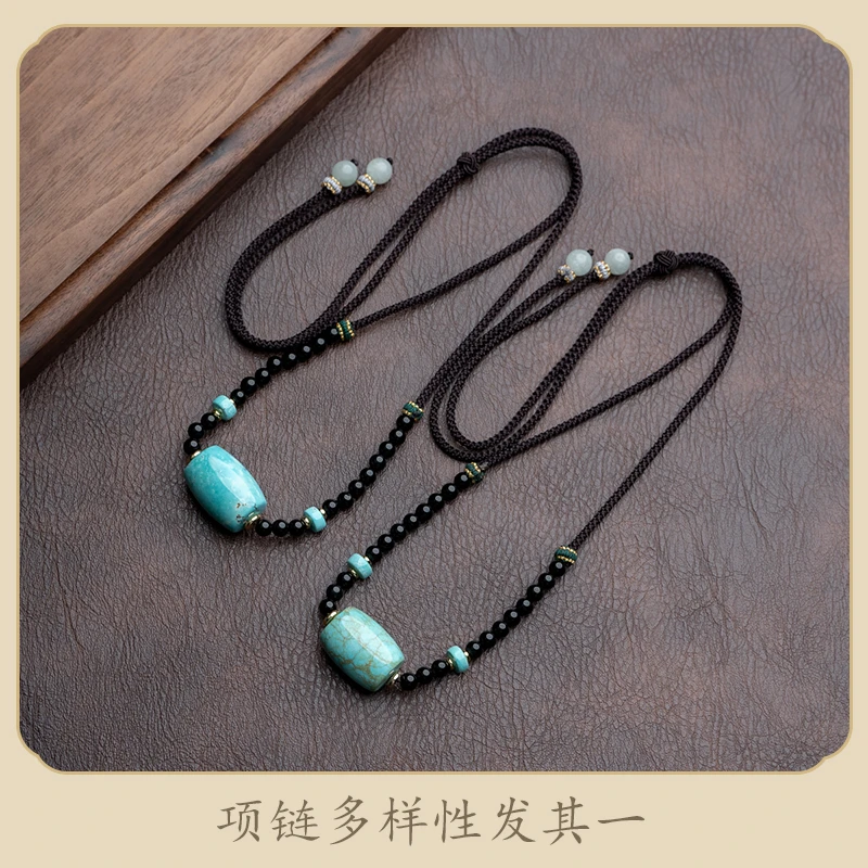 XIANYUAN/仙源绿松石桶珠项链（多样性发其一）