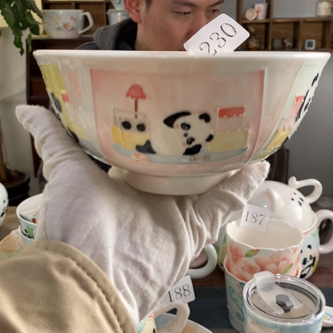 瓷片景德镇釉下彩手绘