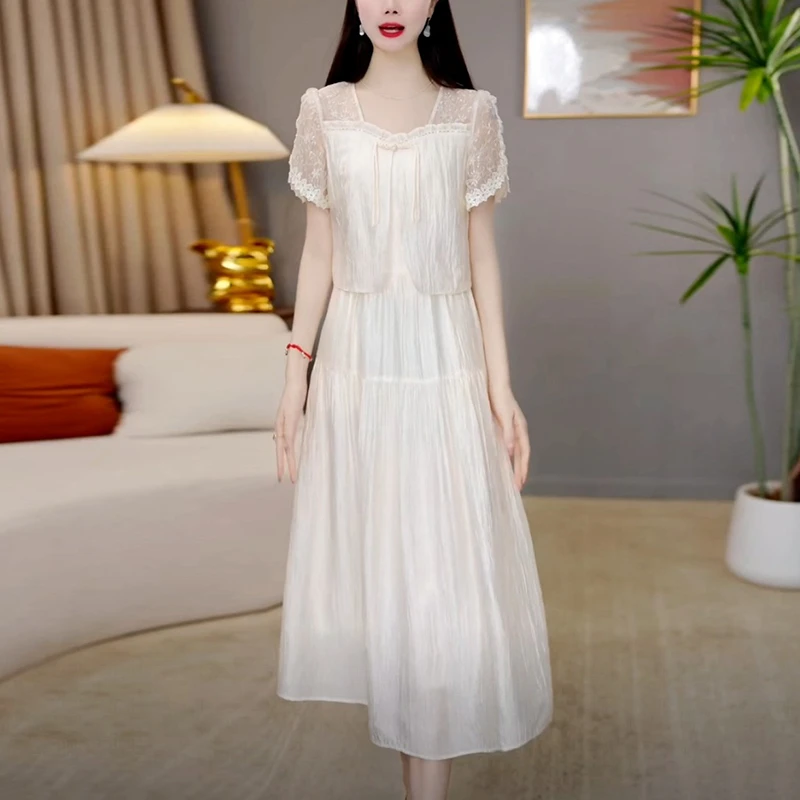 轻奢气质优雅高贵夏季法式裙子女装新款爆款洋气小香风显瘦连衣裙