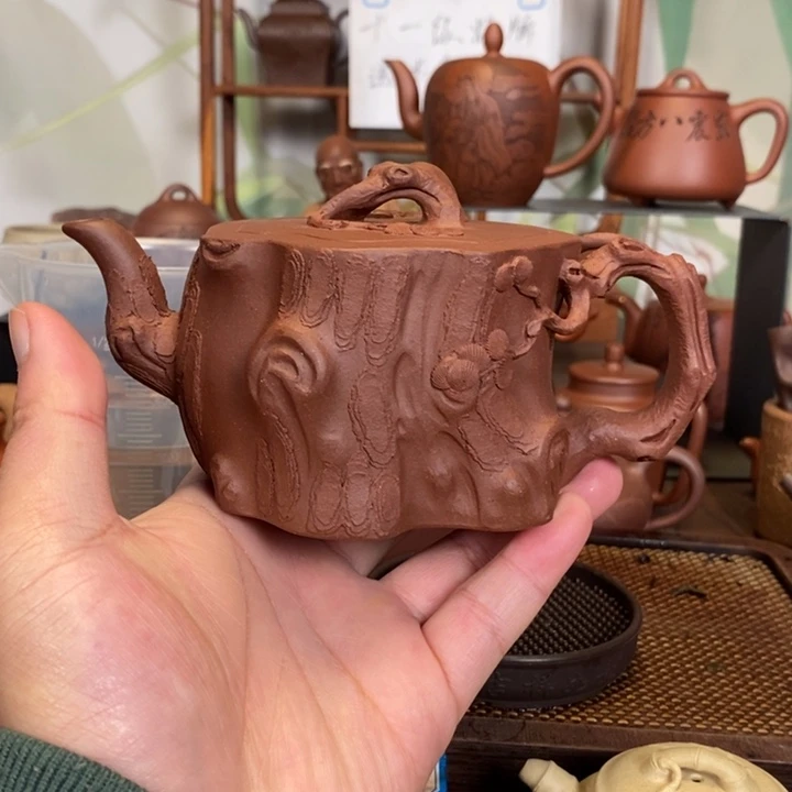 茶壶紫砂口盖精密底槽清大树桩