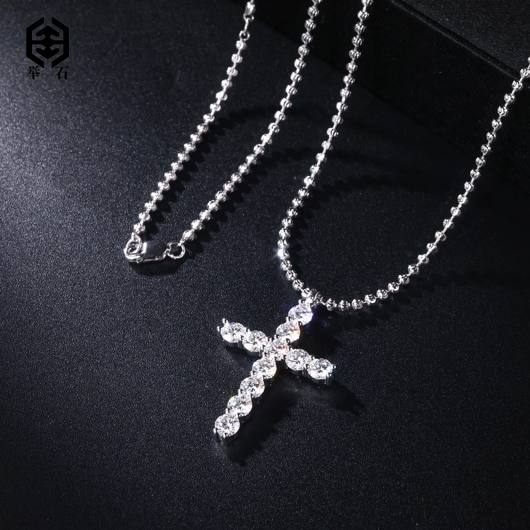 925银莫桑石银制品 【举石精选】X0509-9819-9290莫桑钻项链(一件）v