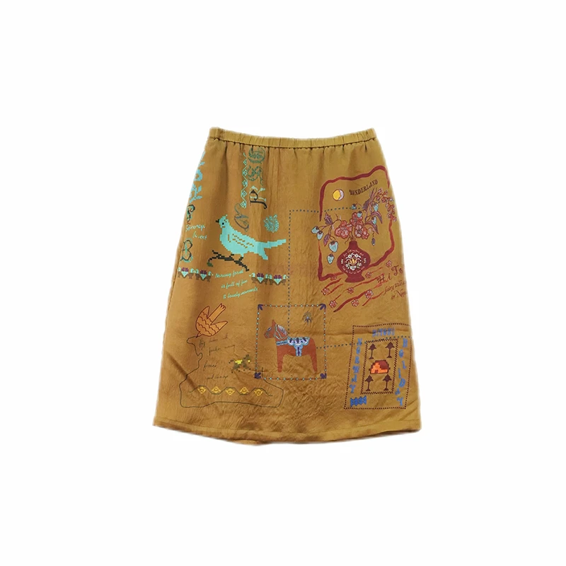 【茉舍】HI TO HI新品25秋冬自由挪威半裙女H6186-898