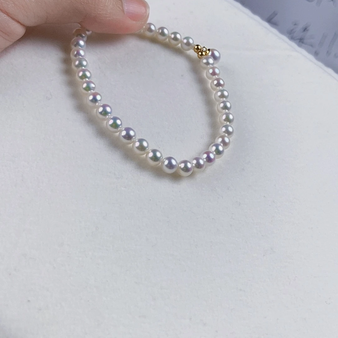 淡水珍珠手绳银S925镶嵌