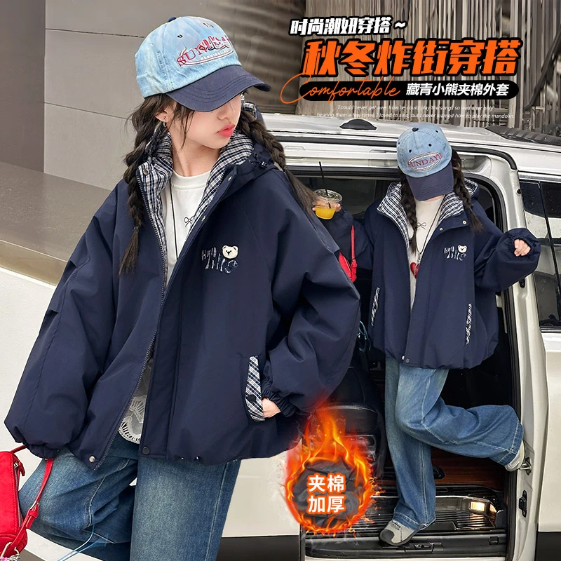 普通外套休闲冬季纯色女童中大童