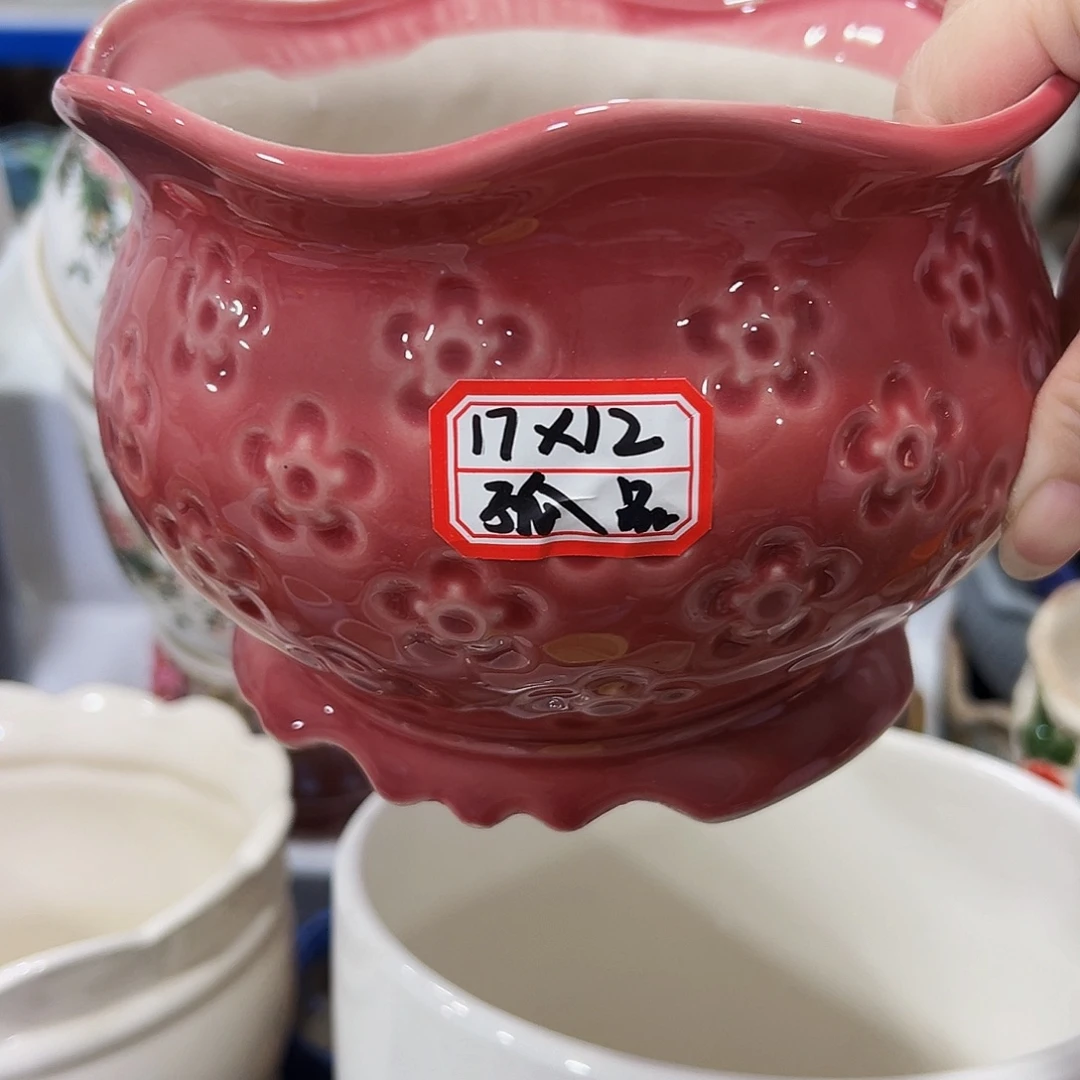 尾单陶瓷花盆凑单10米包邮