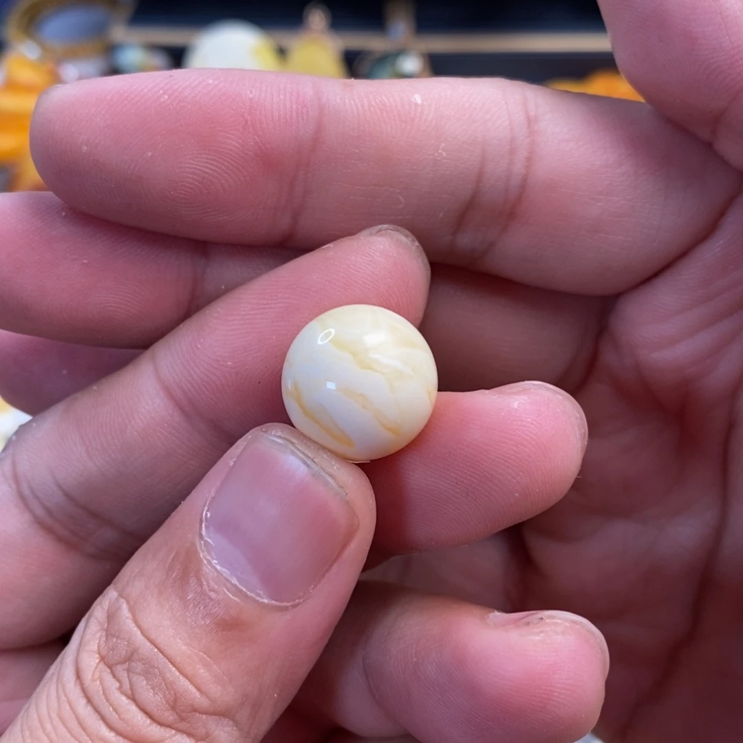 未镶嵌琥珀裸石鸿*15.8mm白虎皮