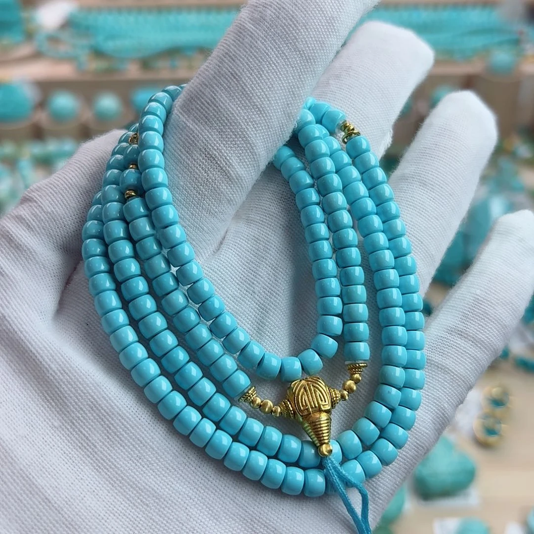 绿松石18K金镶嵌珠宝奇石