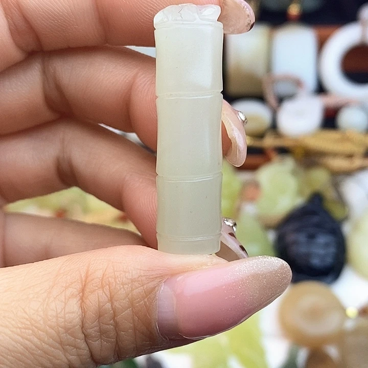 和田玉未镶嵌颈饰和田玉竹节