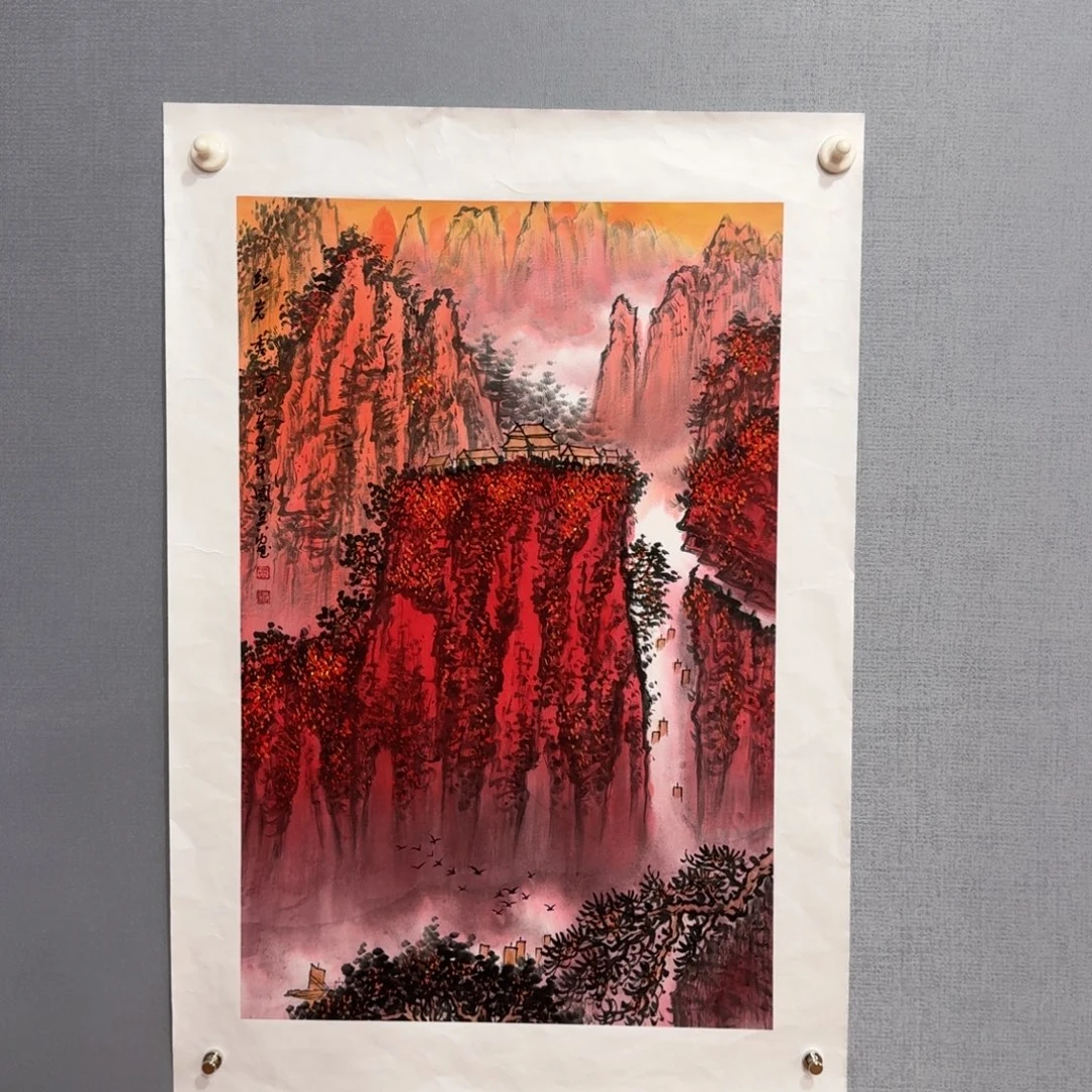 国画莫国宾国画山水作品