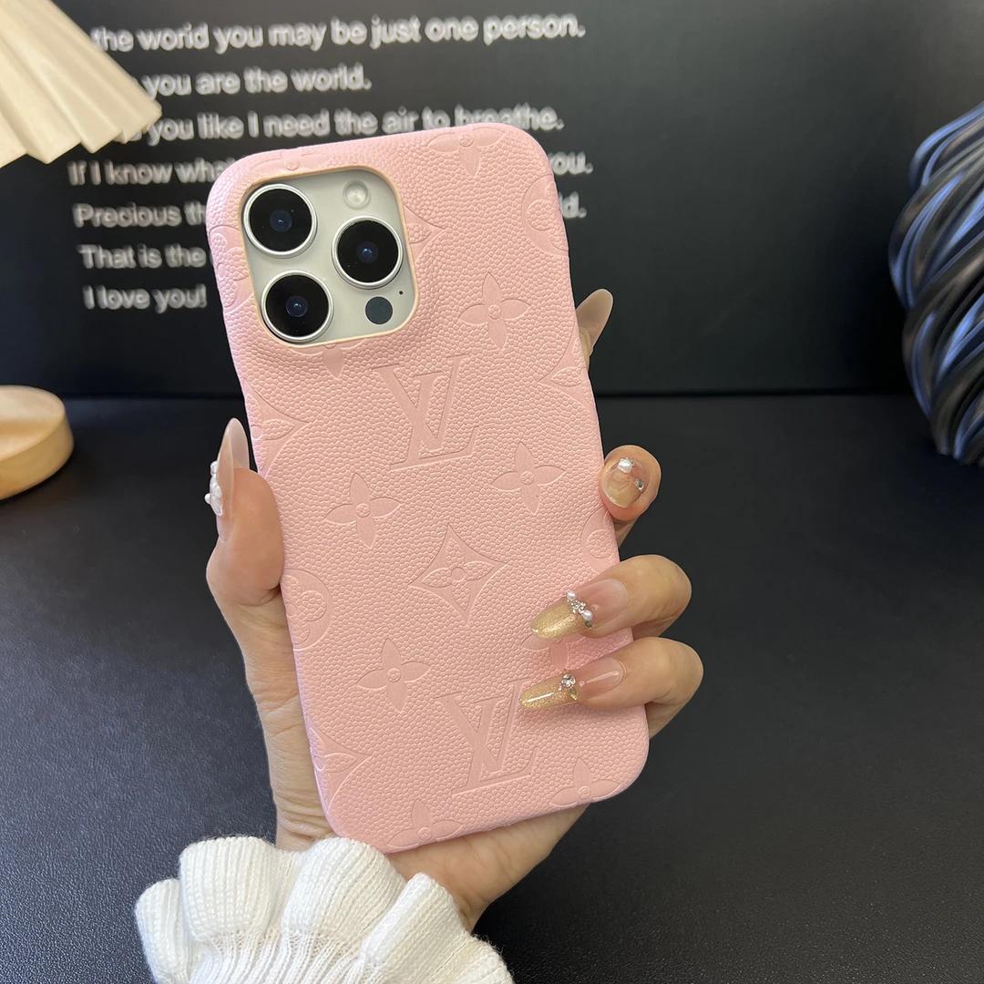 新款轻奢防摔适用苹果17promax手机壳iphone16老花15高档皮质14潮