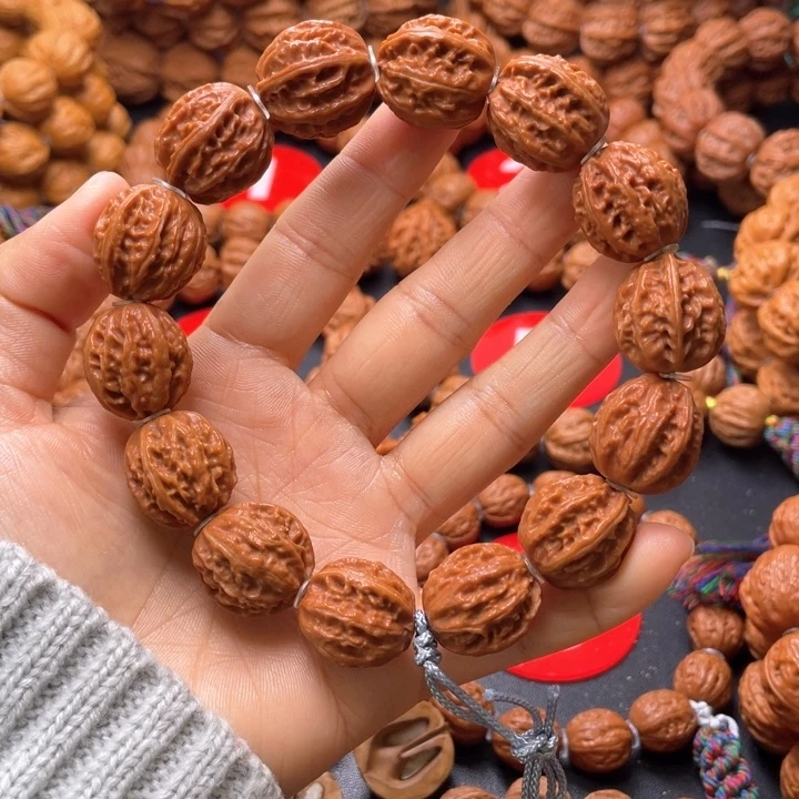 文玩核桃吊坠曲*密纹八棱