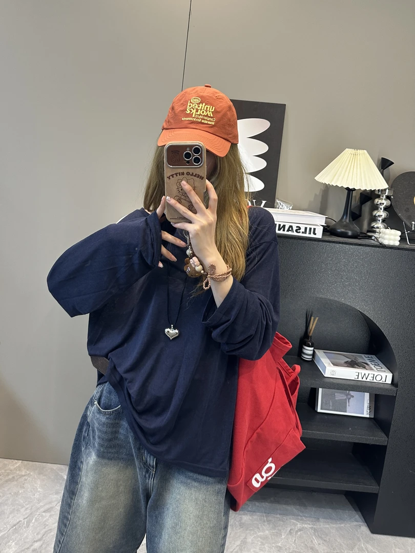 【罩衫T两件套】新款小众设计长袖T罩衫工字背心两件套 ZFI1997