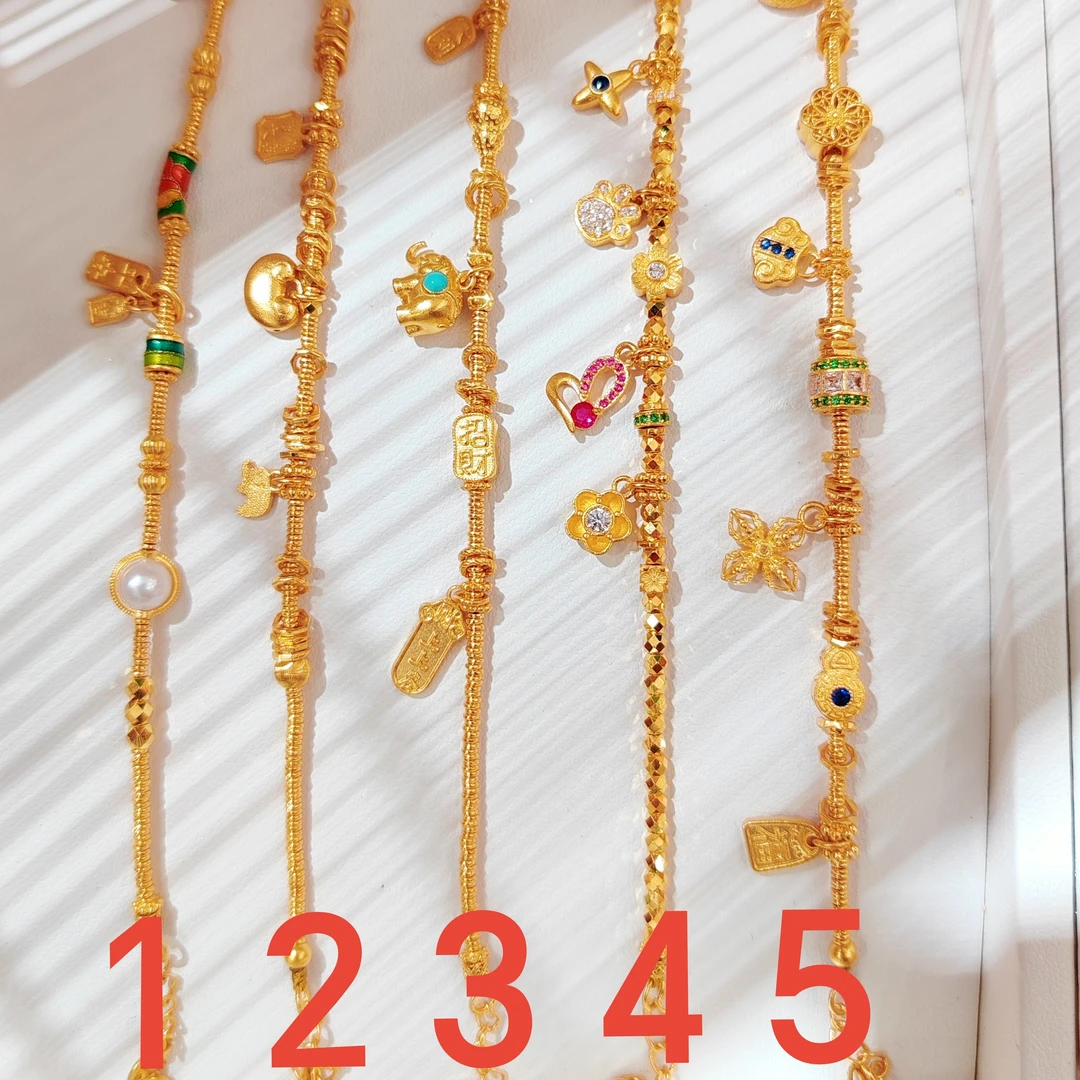 足金999新款女士手链精工精致时尚
