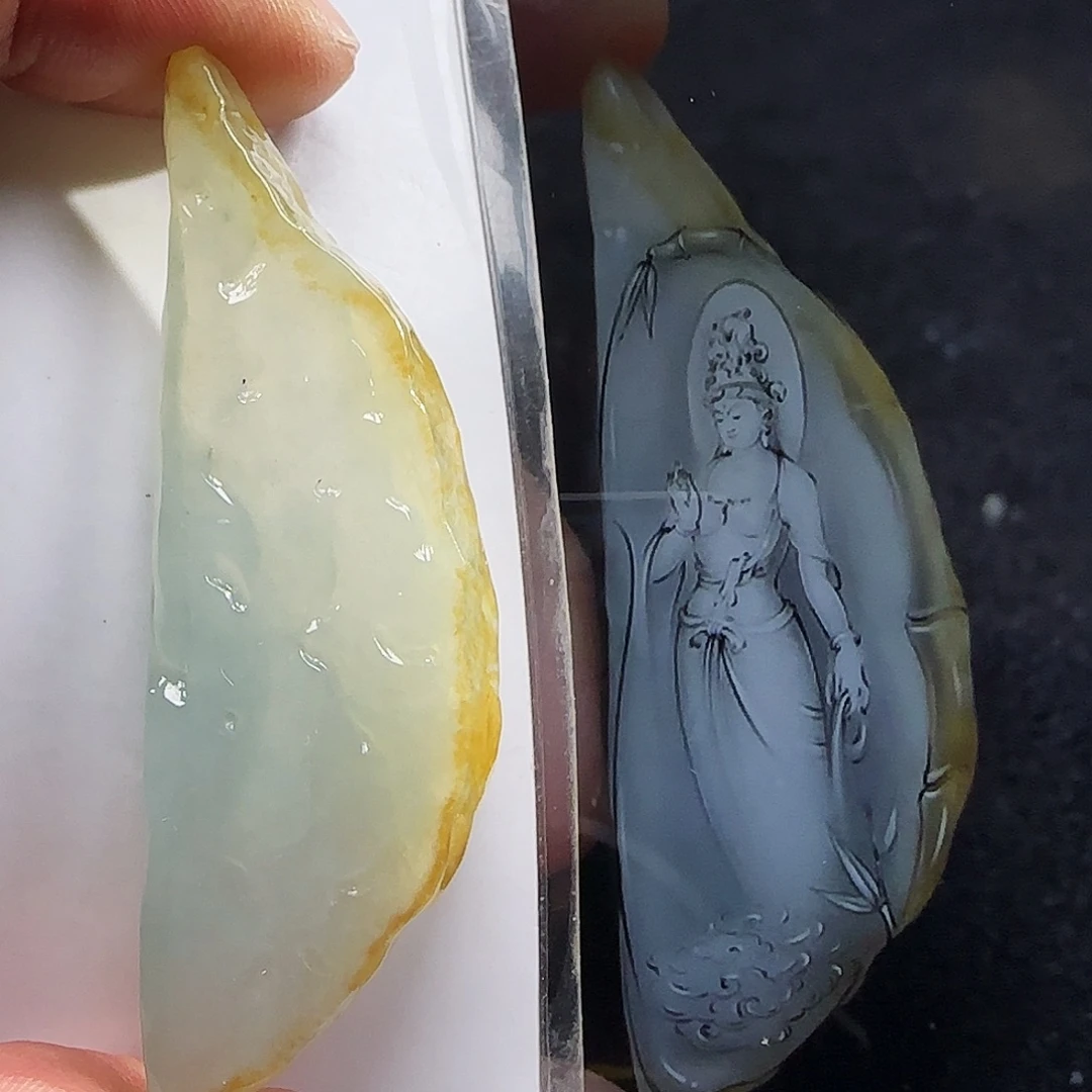 定制翡翠未镶嵌缅甸天然A货翡翠含老师工艺