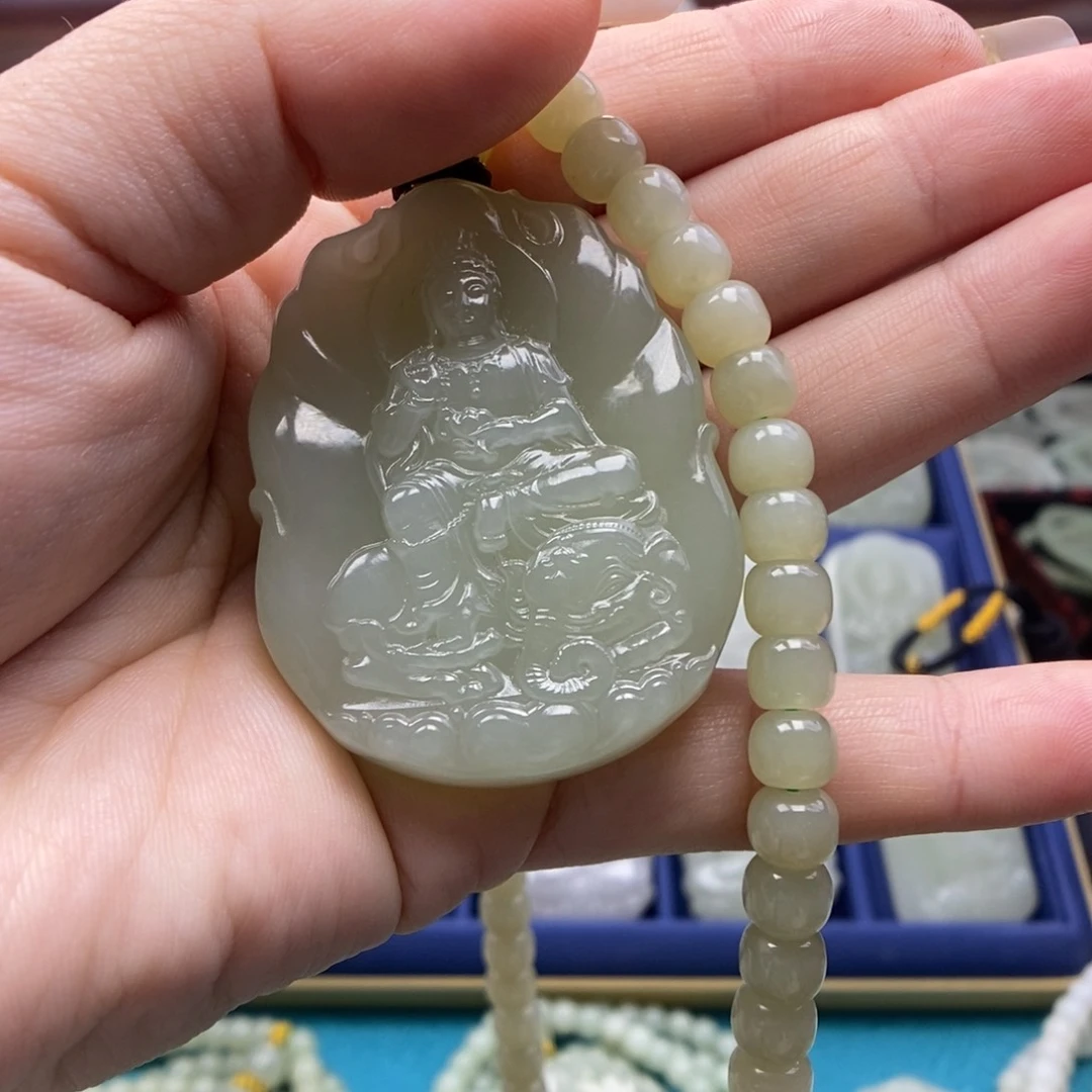 和田玉颈饰未镶嵌龙***6