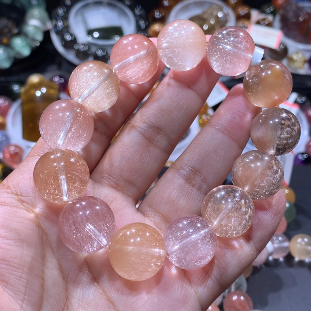 未镶嵌水晶手链彩兔毛16mm