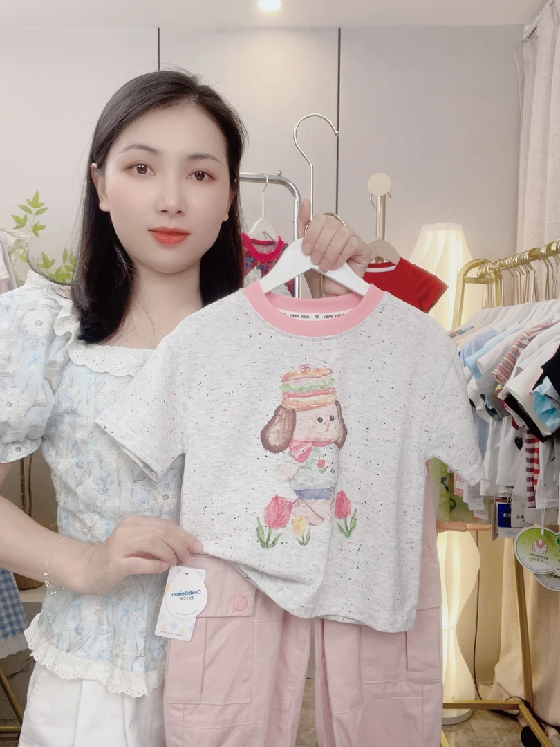 【亲子装】儿童纯棉短袖T恤2025新款女童短袖T恤亲子款洋气卡通