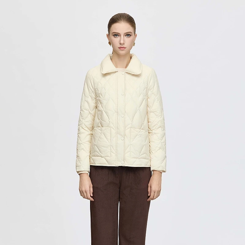 圣迪奥冬季新款白色短款时尚轻薄保暖羽绒服S25463104