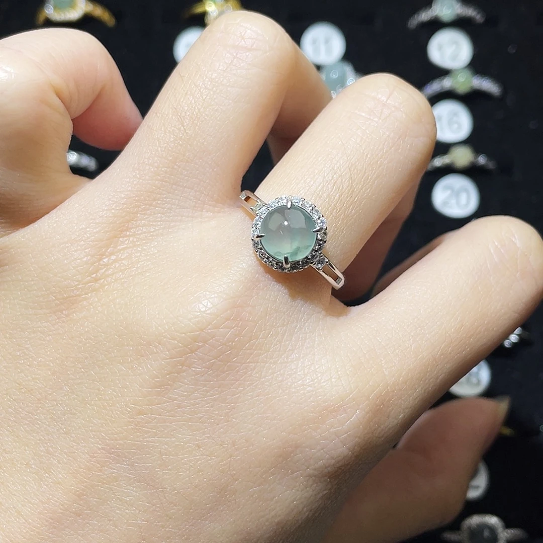 翡翠未镶嵌戒指戒指