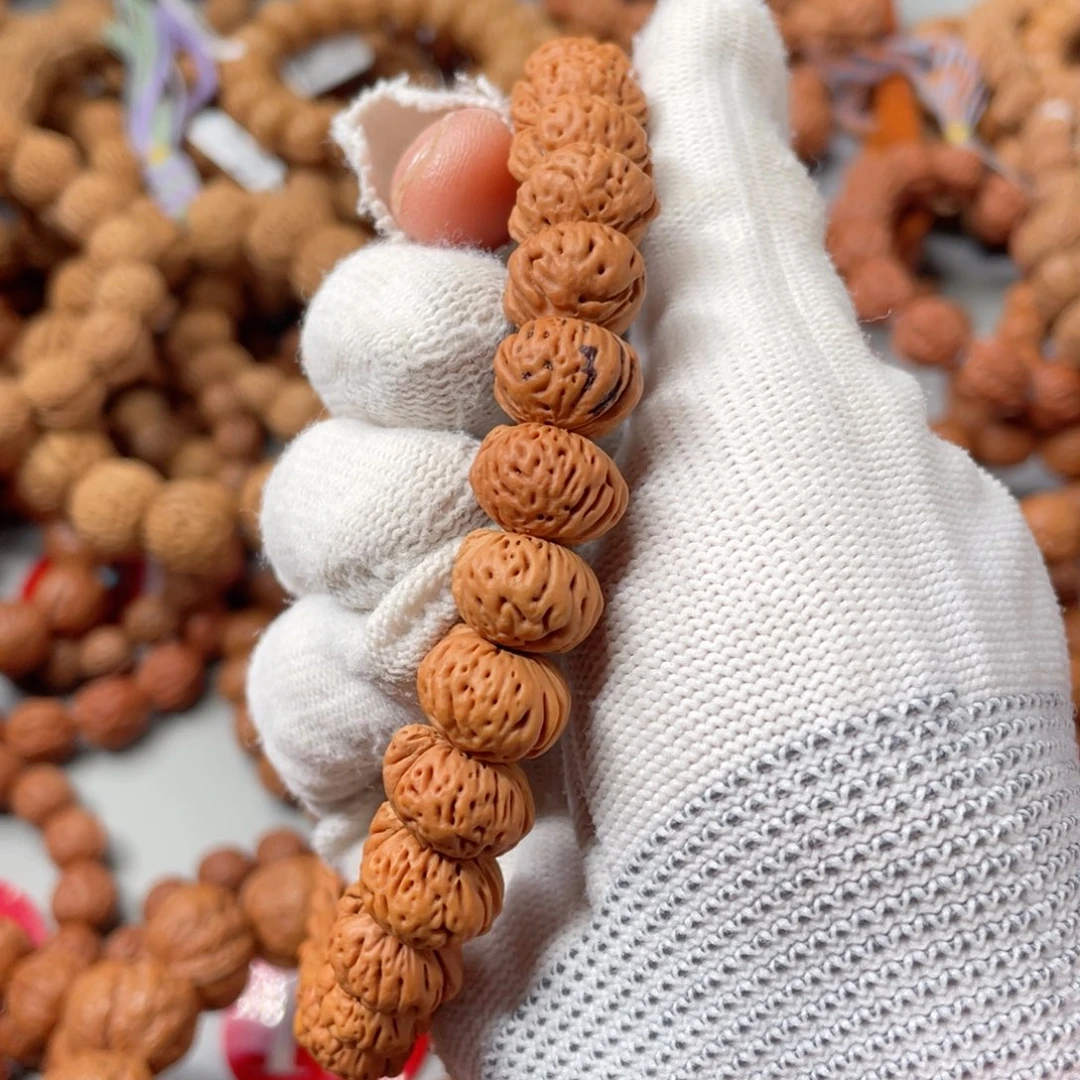 文玩核桃手串@**多蟠桃108脖挂12.5mm