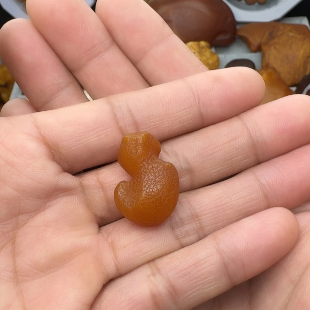 蜜蜡珠宝奇石足银镶嵌天然蜜蜡海飘吊坠