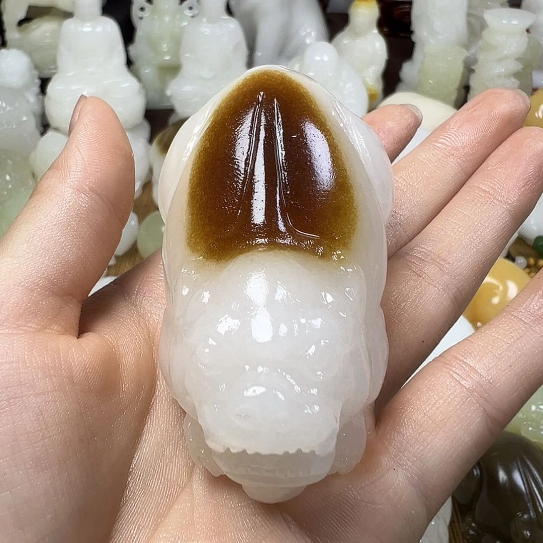 石材独**往糖白色手把貔貅