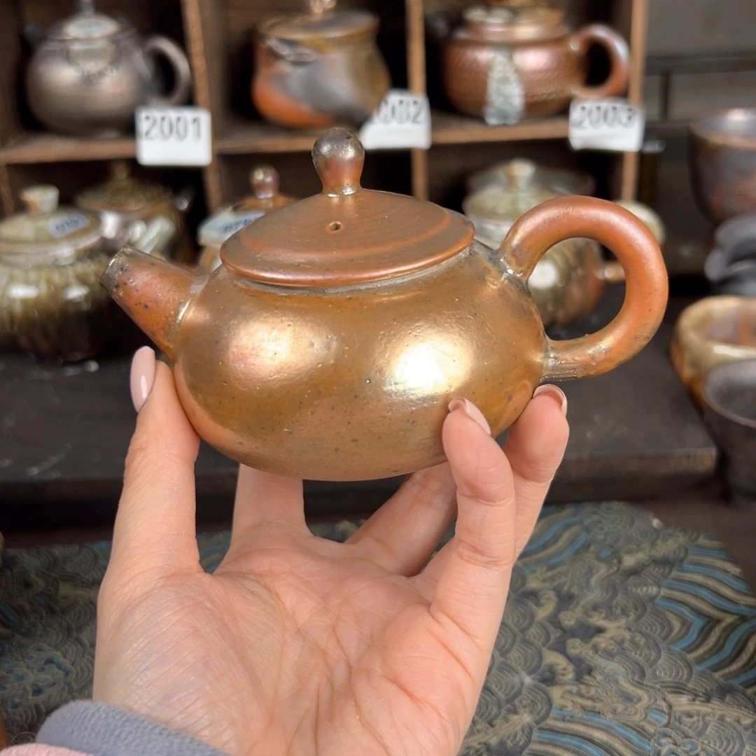 杯柴烧茶器中白壶