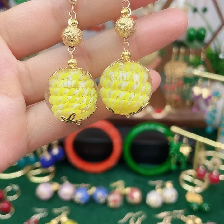 石英岩玉合金耳钉