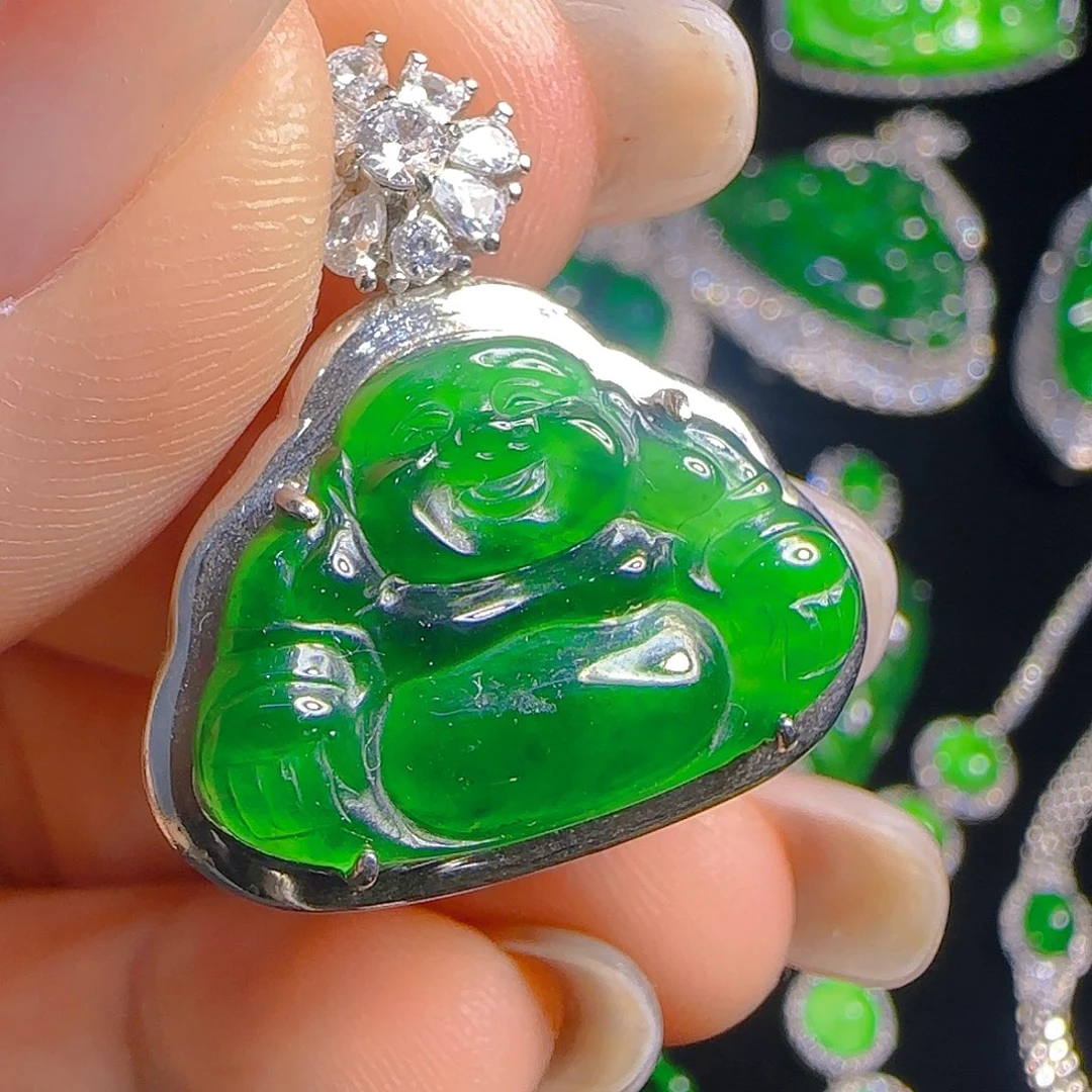 翡翠吊坠(赠链)银S925镶嵌