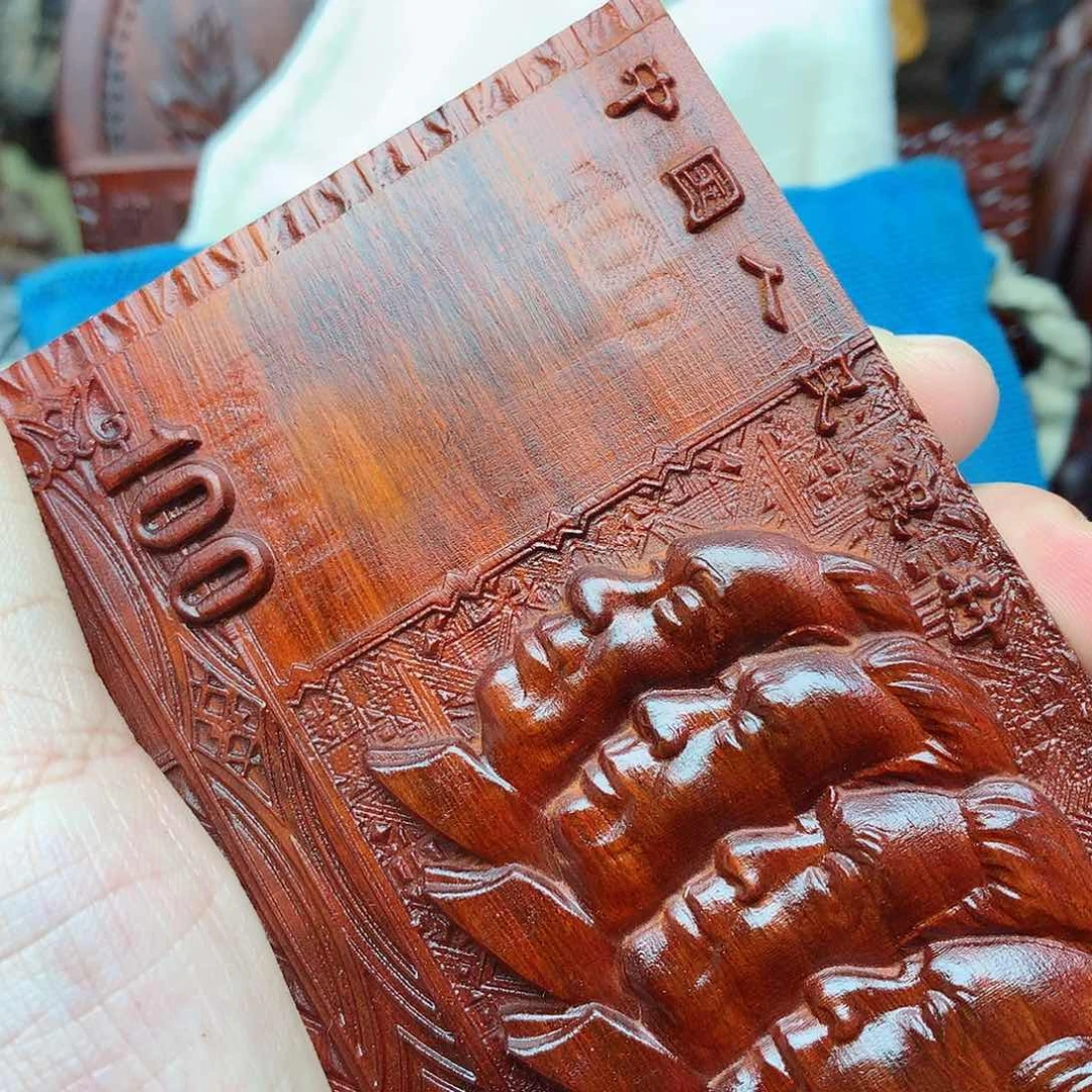 木雕加水印特厚老版摆件58
