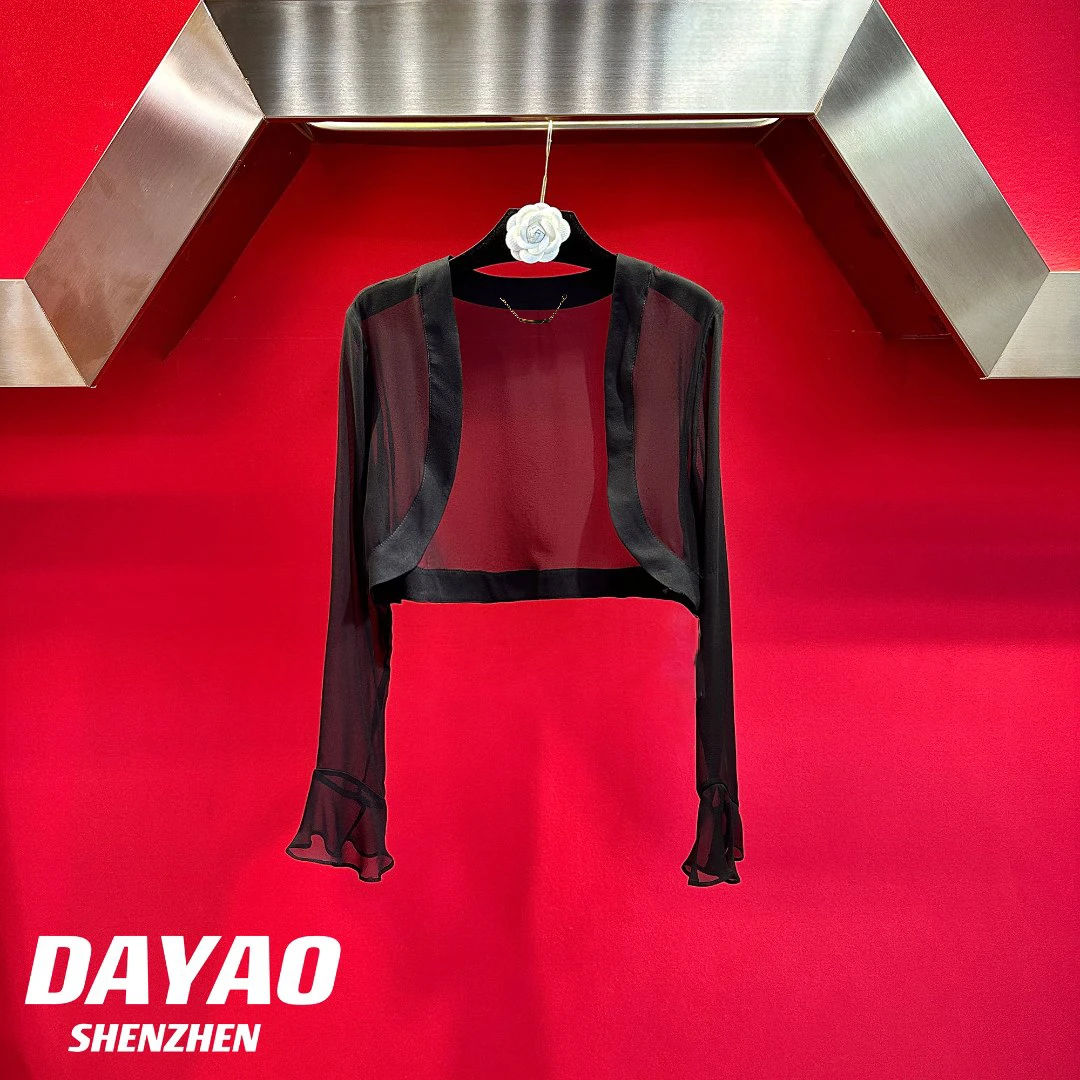 「DAYAO」防晒开衫上衣名媛气质微透视薄款外套轻奢高档女装WY189
