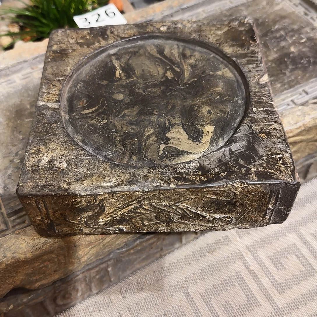 烽***.老砖茶台，砚台，画像砖