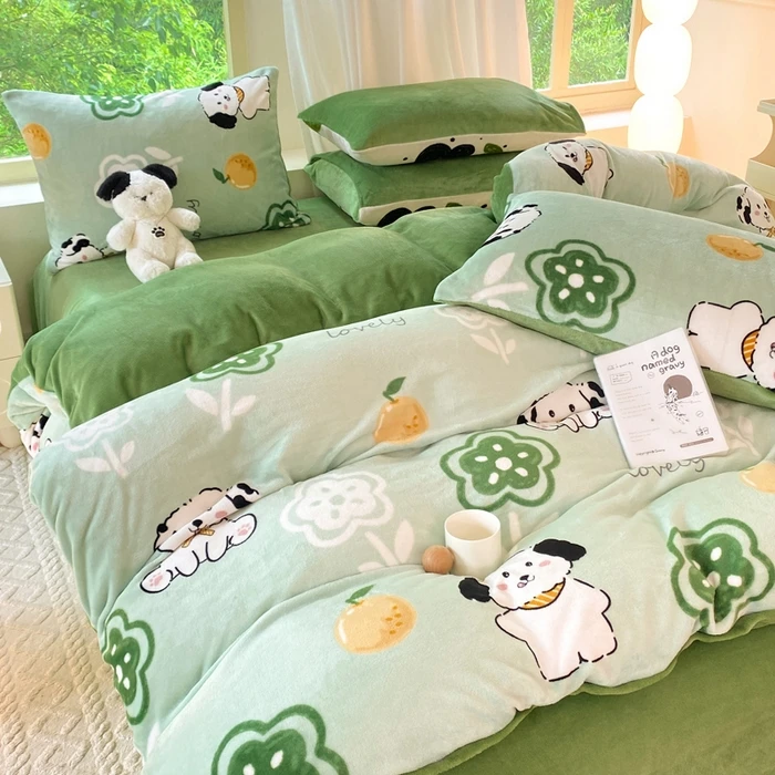 【反季清货-牛奶绒四件套】直播时长有限会存在未展示商品-介意勿拍