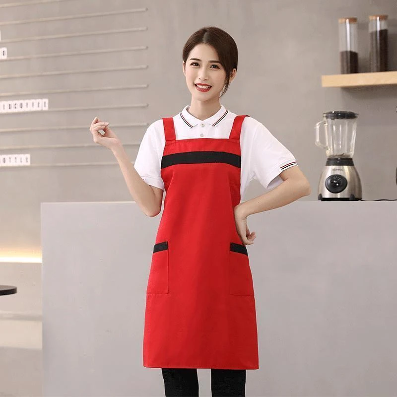 防油工作围裙餐饮超市饭店烤肉火锅店客人专用围兜定制logo印字