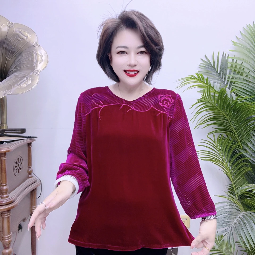 桑蚕丝大码高端小衫43A2227