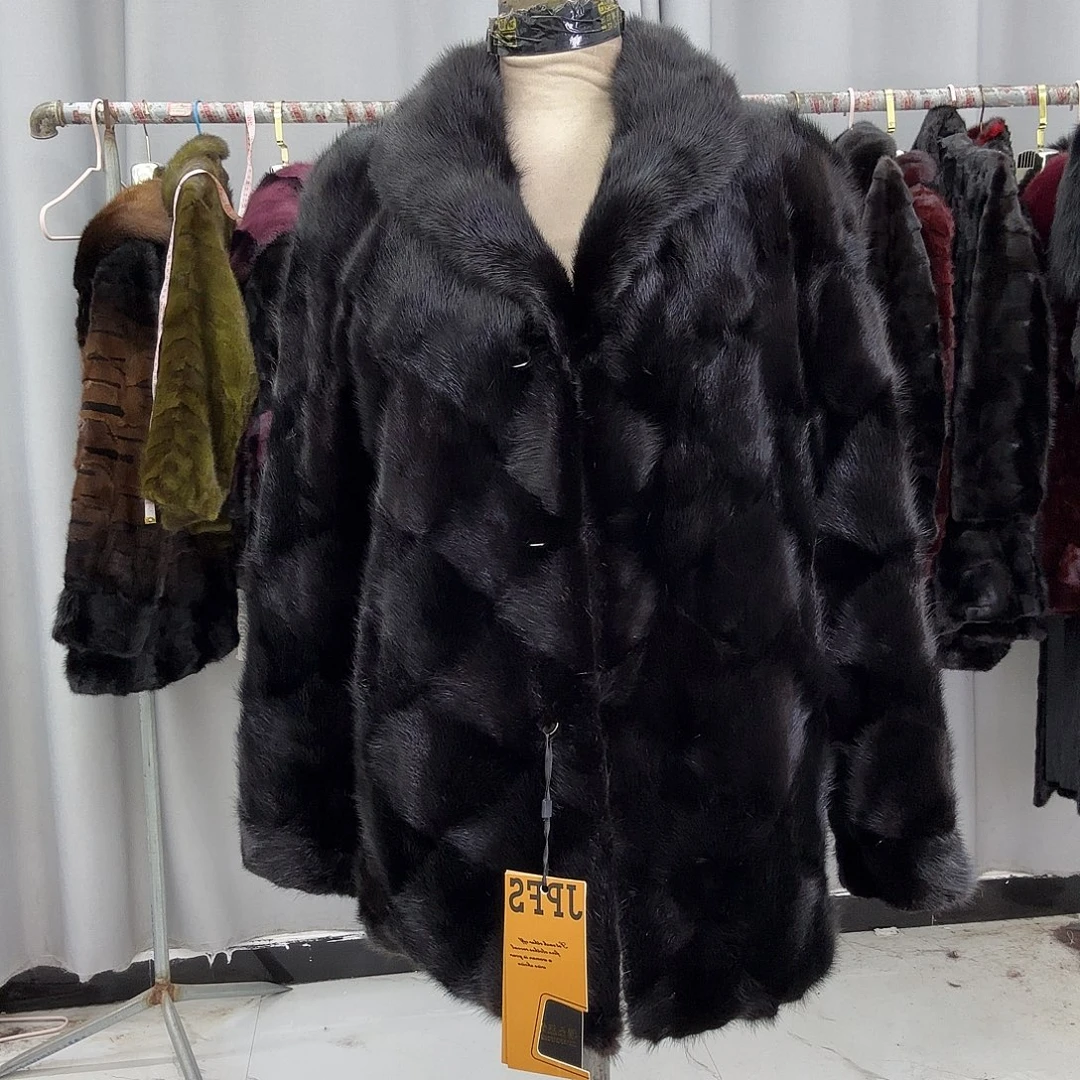 水貂拼貂真皮真毛