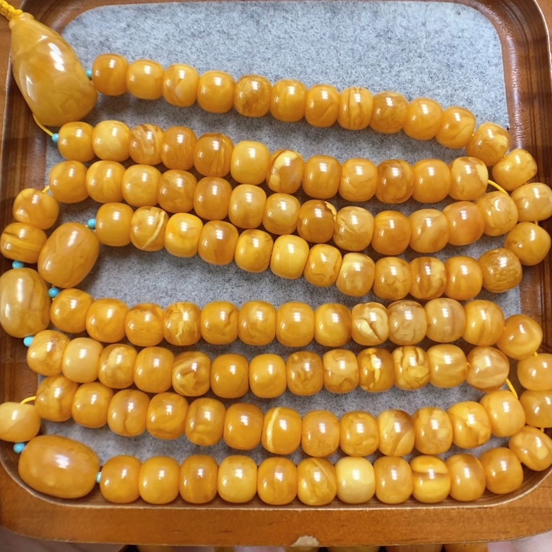 蜜蜡手串未镶嵌蜜蜡108