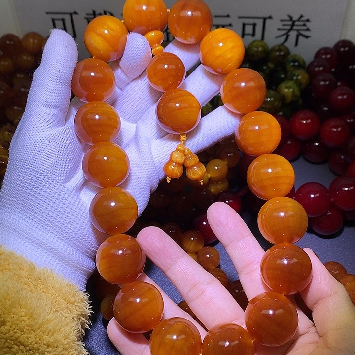 松木（琥珀木）手串/手链2.5 手持包浆高货