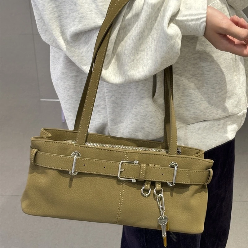 【婉君】韩系高级感复古通勤单肩包托特包女LWJ25A1S328