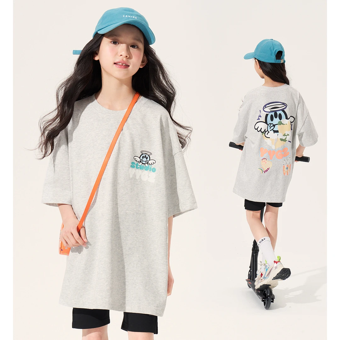 媛媛公主2025夏季女中大童时尚百搭T恤15201C026