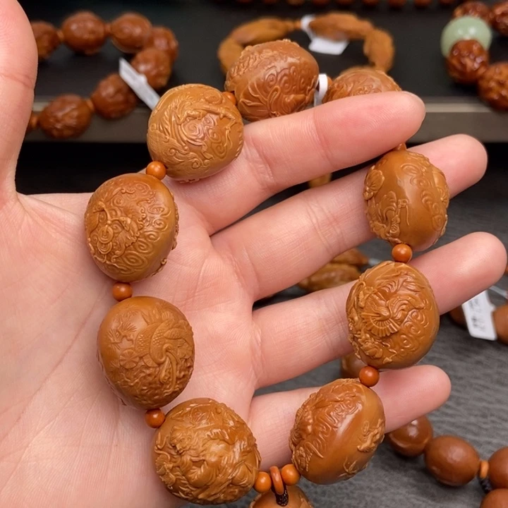 橄榄核手串/手链浮雕整身钟馗手串