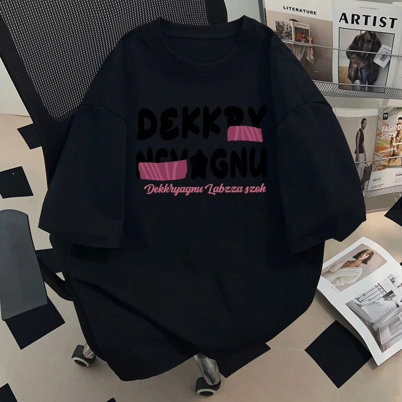 jtrt美式纯棉短袖夏黑色T恤半袖男女同款ins潮牌简约风休闲风上衣