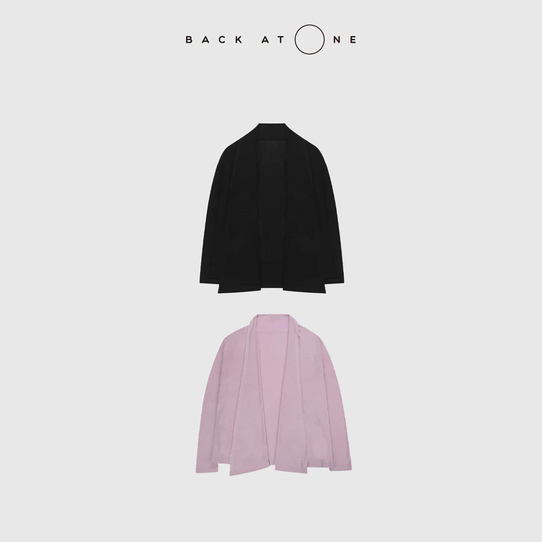 BackAtOne “蔷薇拾梦” 可机洗桑蚕丝粉色针织开衫 BFS-1AS386H-K