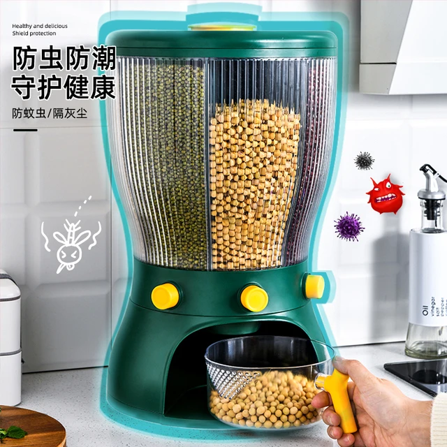 分类杂粮装米桶防虫防潮密封罐分格家用米缸储米箱五谷杂粮收纳盒