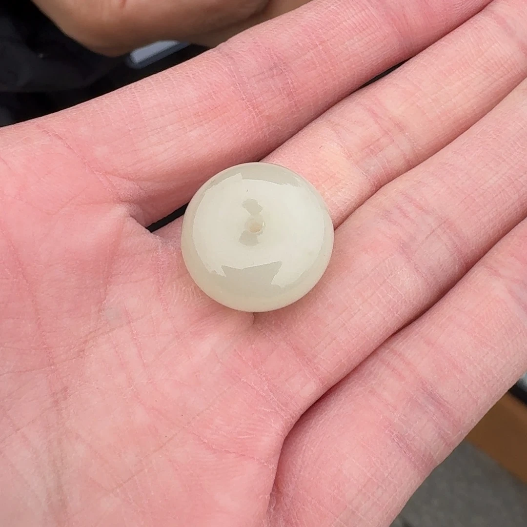 和田玉平安扣未镶嵌34小翠