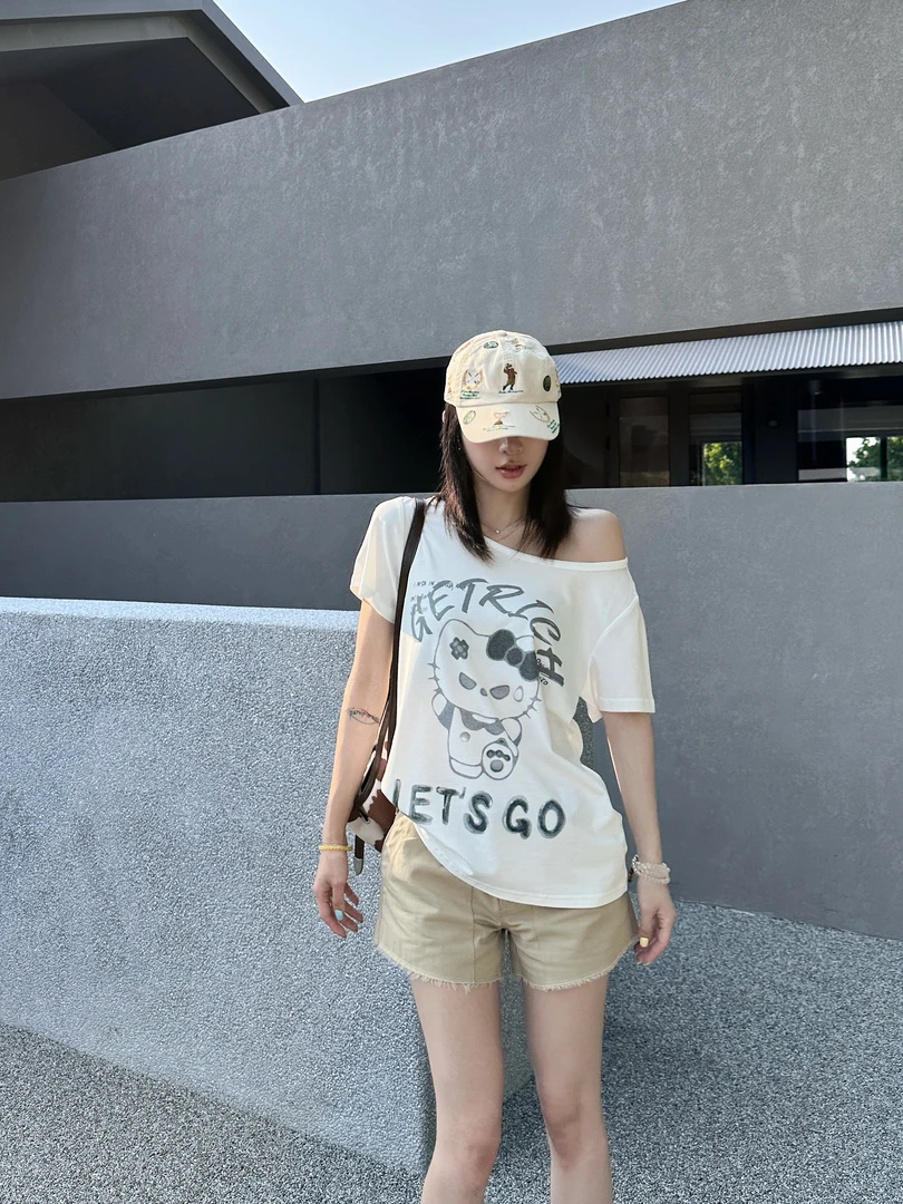 『VIDIN LIM』暴躁Kitty/Cool Touch凉感科技印花T恤 8011